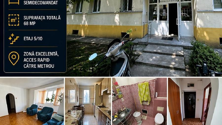 OBOR - Str. Masina de Paine , Apartament cu 3 camere - 68 mp - 1