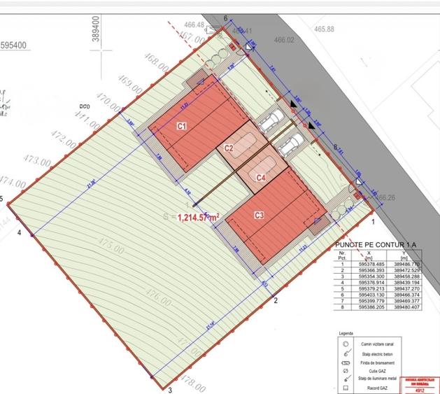 Teren intravilan 1214mp in Chinteni - zona centrala, strada Ion Creanga! - 1