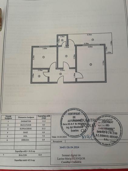 Apartament cu 2 camere decomandat în Central