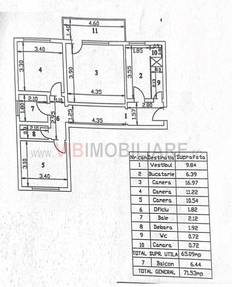 Titulescu - Piata Victoriei - Str Dr. Iacob Felix - 3 camere decomandat - 13