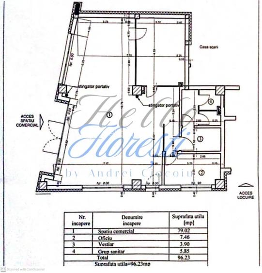 Spatiu comercial 96 mp, parcare subterana, zona Garii Spatiu comercial 96 mp, parcare subterana, zona Garii