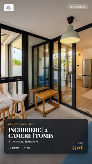 Apartament cu 2 camere decomandat, mobilat în Tomis Nord