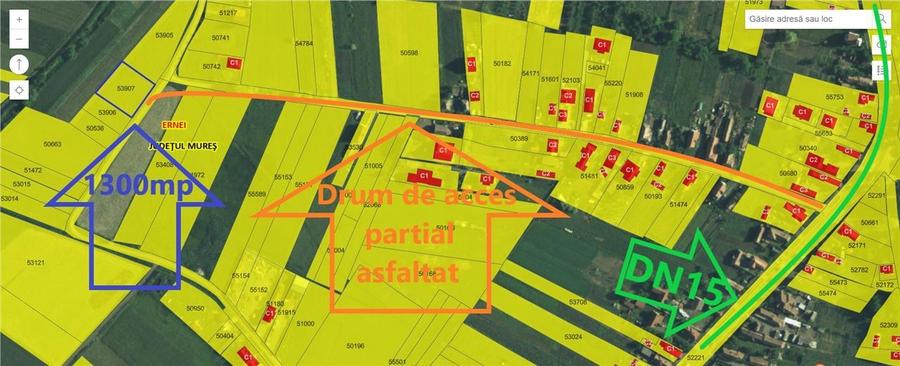 Teren agricol intravilan de 1300 mp, în Ernei