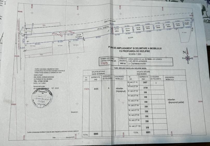 Teren Construcții intravilan de 3000 mp, în Crevedia