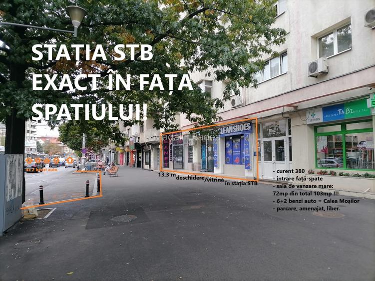 Spațiu comercial, 104 mp în Moșilor