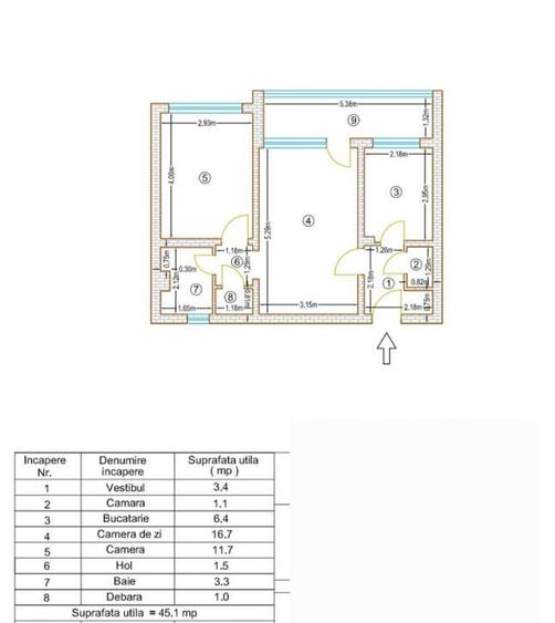 MARASESTI - 2cam, cf1A, dec, 3/8, renovat total - 89900 eu - 4
