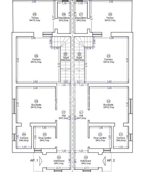 Duplex complet decomandat, cu 4 camere si 2 bai, langa Bucovat - 12