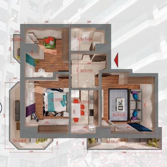 Apartament de vanzare bloc nou 3 camere Copou-Al. Mihail Sadoveanu et 1 - 5