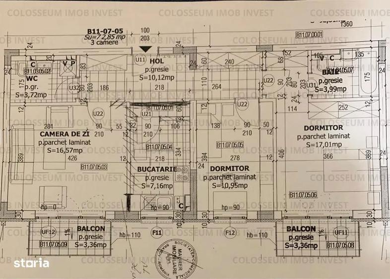 Apartament 3 camere, 2 bai, open space - zona Avantgarden - 1