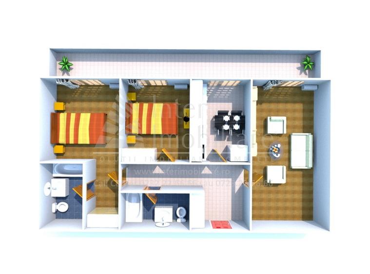 Apartament 3 camere,bl.nou finalizat+boxa+parcare,tva inclus-Pacurari-158256 - 2