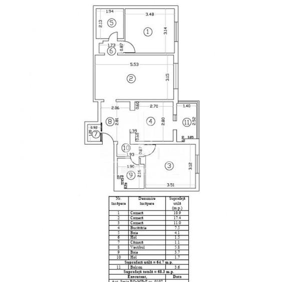 Uioara Luica apartament 3 camere 2 bai. - 10