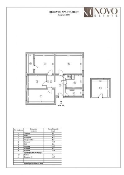 Apartament 4 camere 2 bai decomandat zona Ozana | 1 Decembrie 1918 - 11