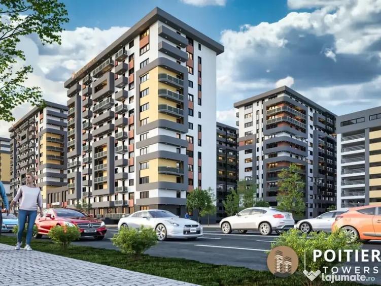 Apartament cu o camera Poitiers Towers - 8