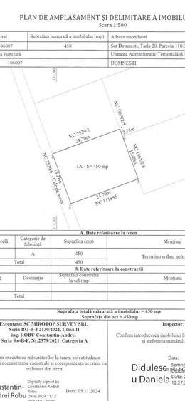 Vand teren 517 mp in Domnesti Zona rezidentiala linistita - 2
