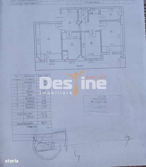 Apartament cu 3 camere decomandat în Central