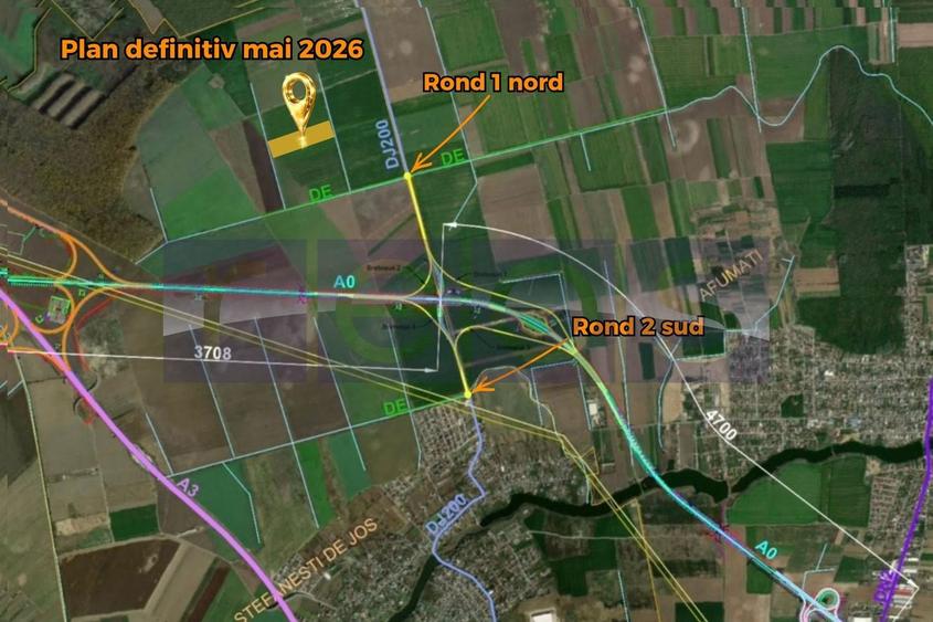 Teren Construcții intravilan de 39997 mp, în Ștefăneștii de Sus