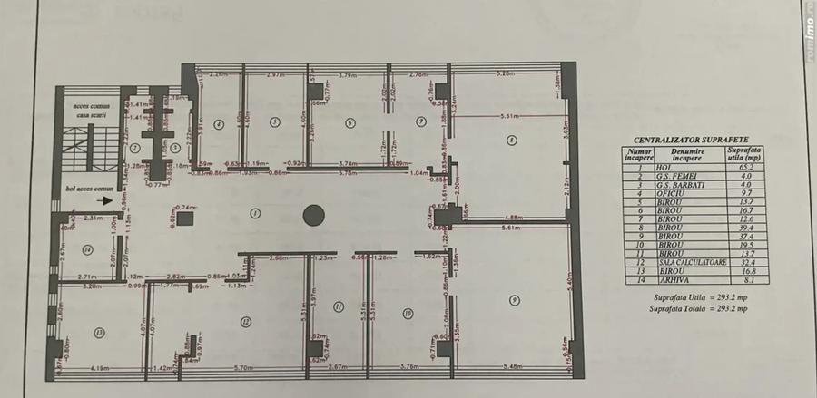 Spa?iu comercial central. 293mp spre inchiriere. - 1