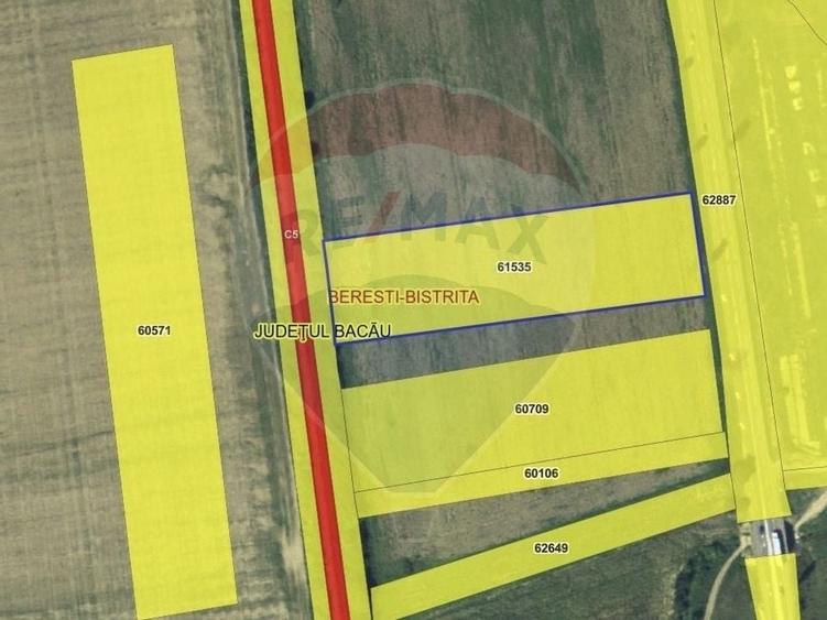 Teren intravilan 9911mp de vanzare, Beresti-Bistrita/ E85 - 2