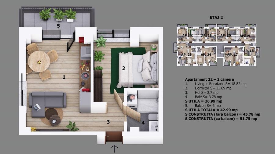 Apartament 2 camere Ion Creanga | Nichita Stanescu  | Preturi promotionale  | - 10