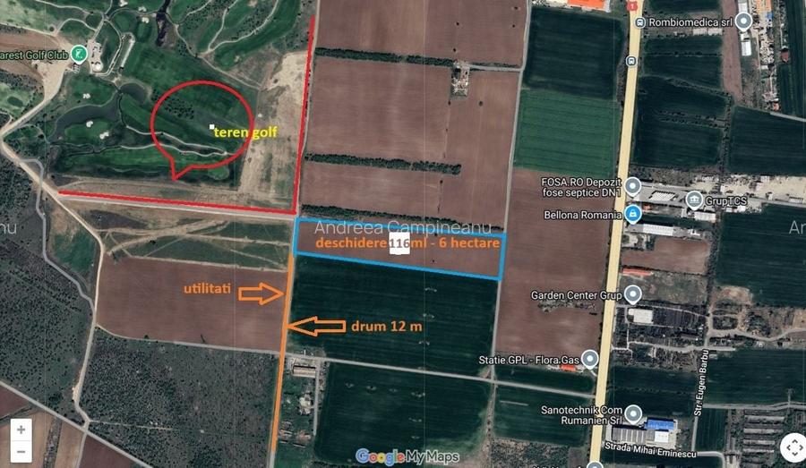 Teren intravilan de vanzare Snagov | Investitie | Langa terenul de golf