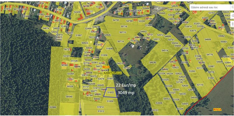Proprietar: Vând parcele teren montan Beliș (3.000 mp - 6.500 mp) / Cadastru - 1