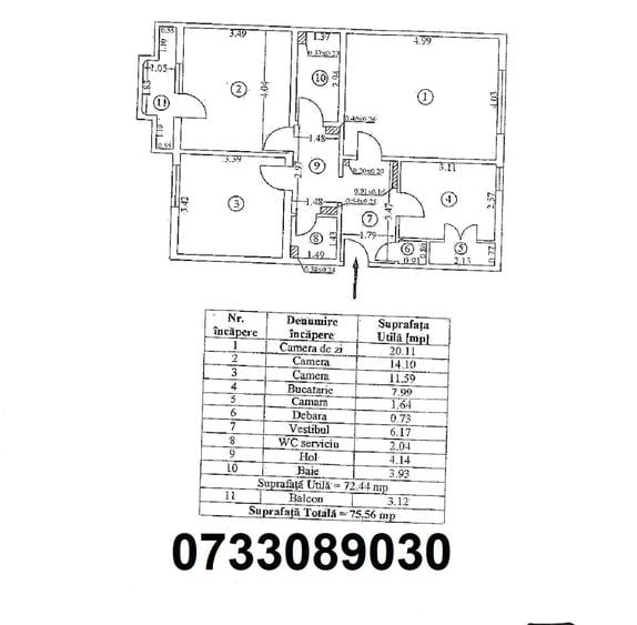 Apartament decomandat în 13 Septembrie