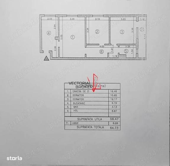 3 camere semidecomandat Piata Iancului - 1