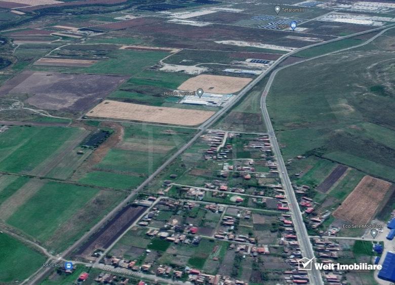 Teren 11200 mp in Rascruci, liber de sarcini, cu potential industrial - 1