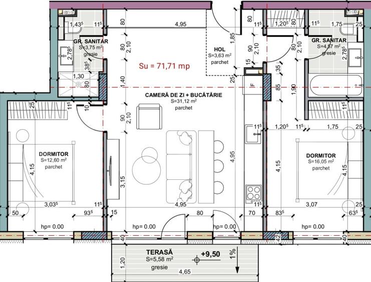 Apartament 3 camere, 2 bai, 0 comision, TERRA Oasului - 3