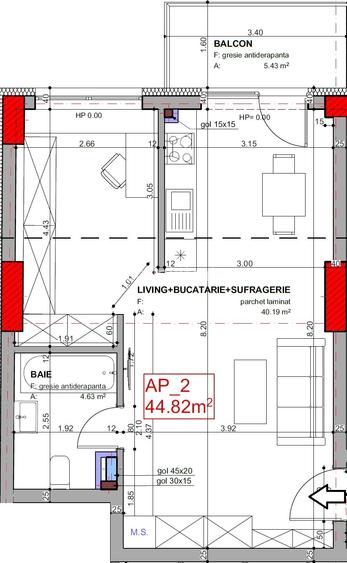 Ap. de 2 camere la dezvoltator - Central - București 41