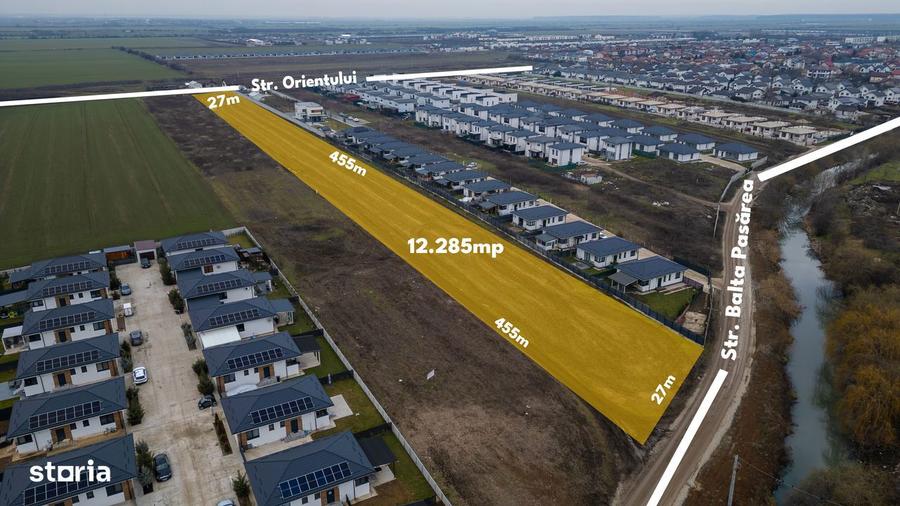 Teren intravilan, 12.200 mp, toate utilita?ile, zona de case, Tunari - 2