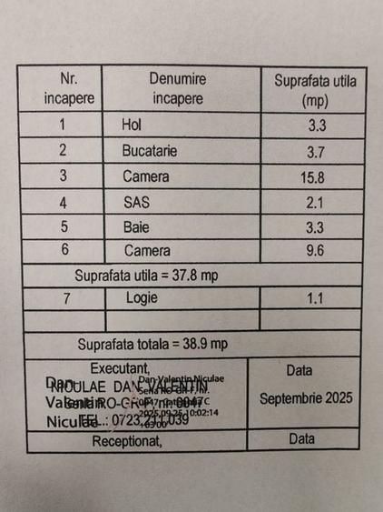 APARTAMENT 2 CAMERE,  SECTOR 4/LUICA, 39 MP, BLOC ANVELOPAT - 2