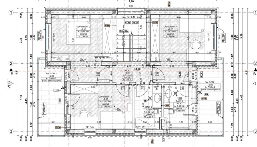 Teren autorizat in Chinteni pentru 2 case individuale cu fundatii ridicate - 8
