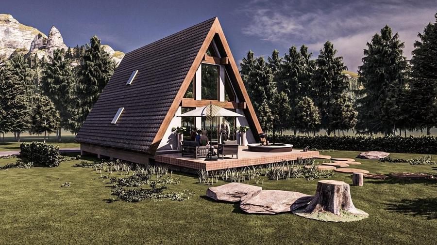 Casa noua in faza de proiect | A-frame | ideala investitie | Rasnov - 3