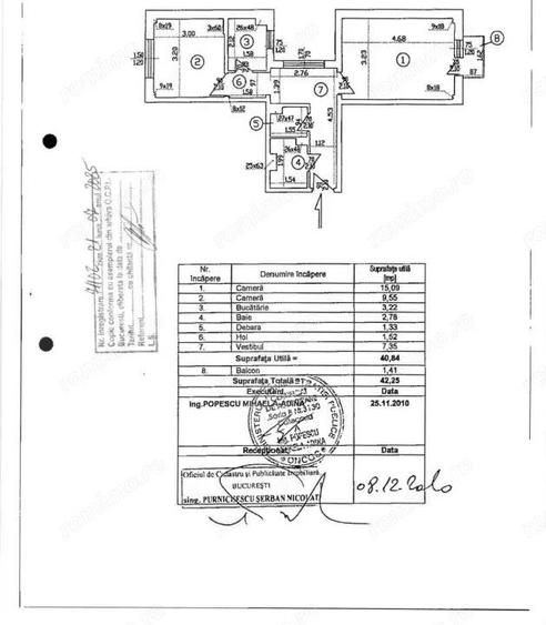 Apartament 2 camere, 42,25 mp, strada Straja - 6