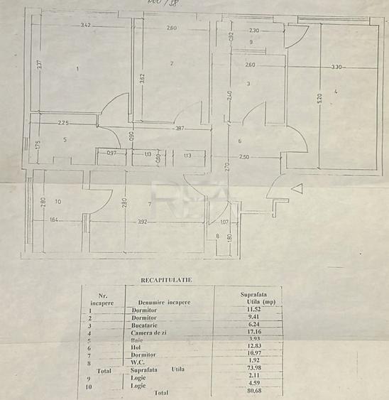 4 camere Pantelimon-Piața Delfinului decomandat,centrală,et. 5,an 1977 - 9