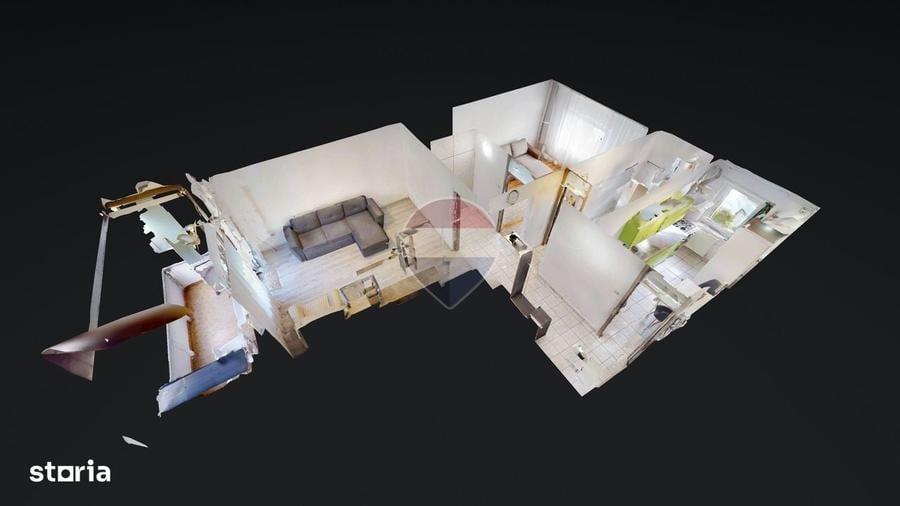 Apartament cu 2 camere în Răcădău