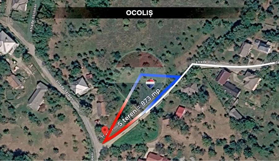Teren Construcții intravilan de 873 mp, în Ocoliș