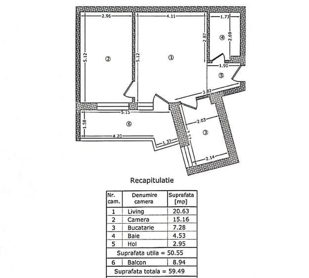DIRECT PROPRIETAR – Apartament 2 camere 500m (5 minute) METROU PĂCII | Bloc 2020 - 6