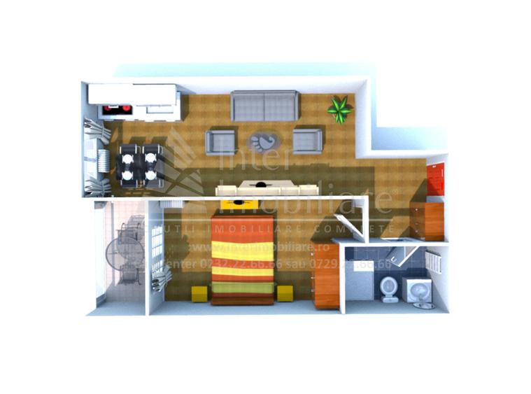 Apartament 2 camere, open-space, 61 mp, Mamaia Nord, Lac Siutghiol, Cod 161952 - 1