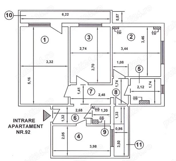 Apartament 3 camere decomandat, etaj 3 10, Petre Ispirescu Sebastian - 8