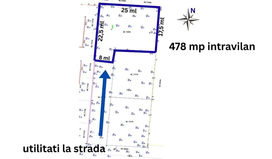 Vanzare Teren Construibil, Intravilan,CU, 478 mp - Tunari! Comision 0% - 2