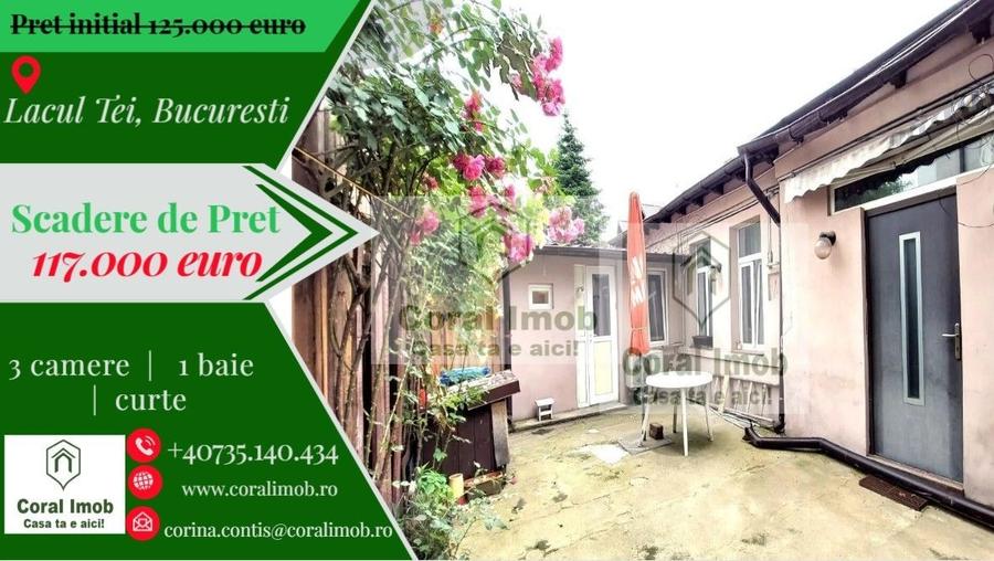 Casa de vanzare curte individuala, centrala, Lacul Tei! - 1
