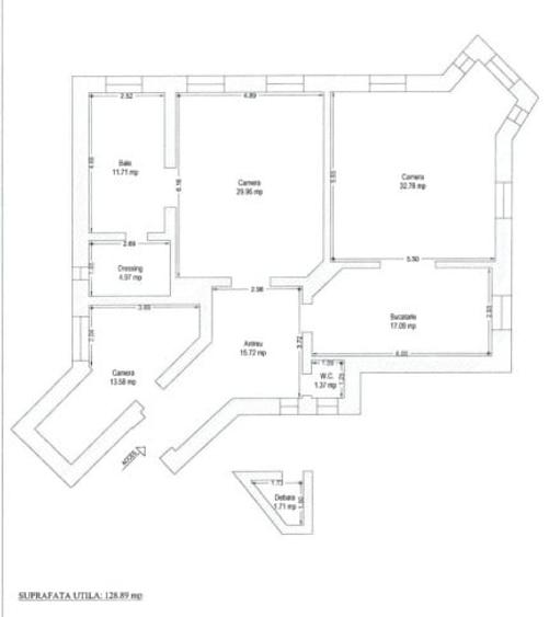 Apartament cu 3 camere decomandat, mobilat în Fabric