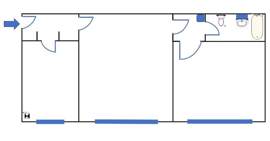Apartament cu 2 camere nedecomandat în Micro 16