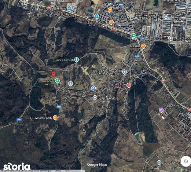Teren 1400 mp Tome?ti, Str. Vazduh toate utilita?ile, drum asfaltat - 3