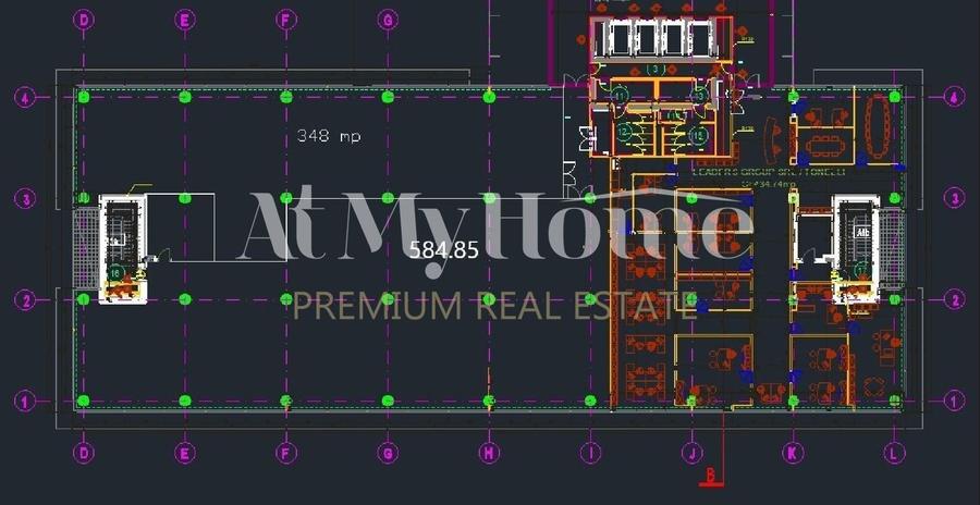 Spatiu de birouri clasa A+ 585mp, locuri de parcare,  amenajat, finisaje premium - 2