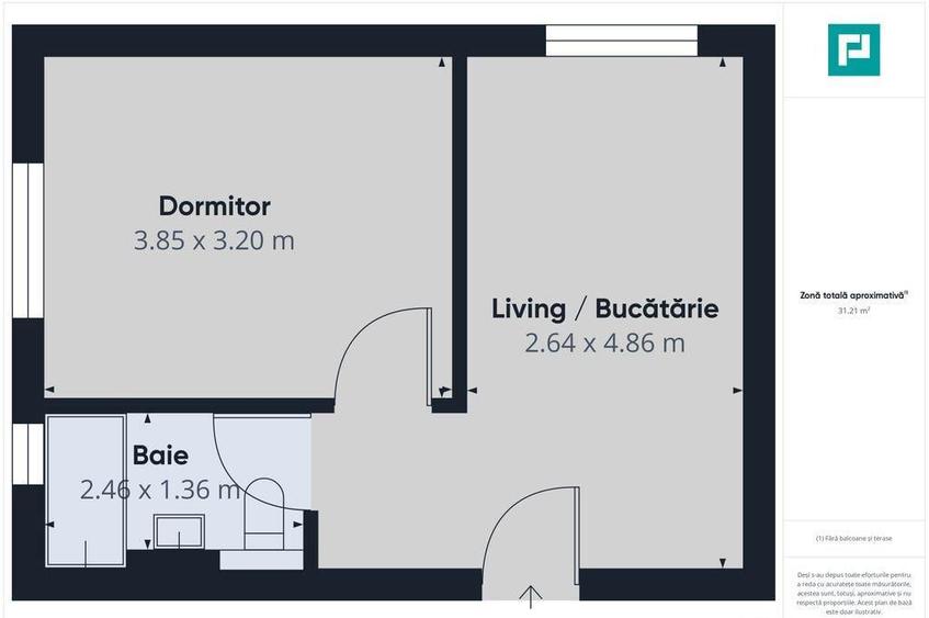 Apartament 1 cam, SAD, zona Torontalului - 4