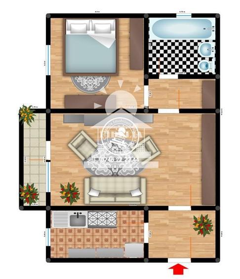 Apartament 2 camere de vanzare Alexandru cel Bun, - 4