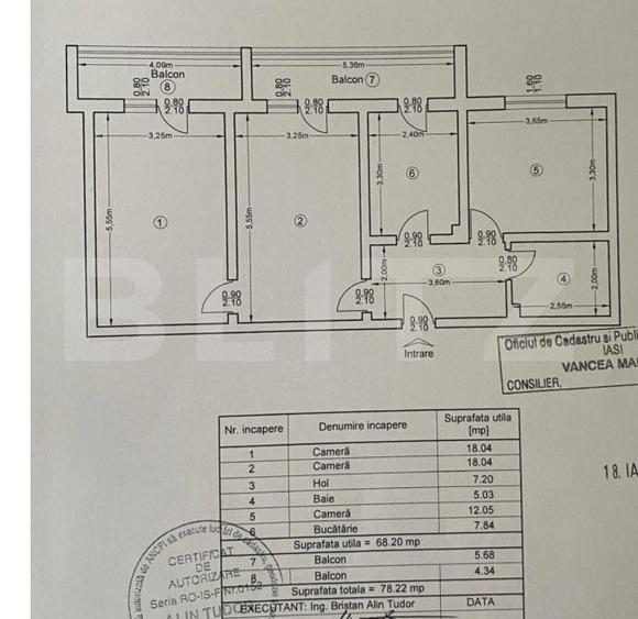 Apartament cu 3 camere decomandat, mobilat în Valea Lupului